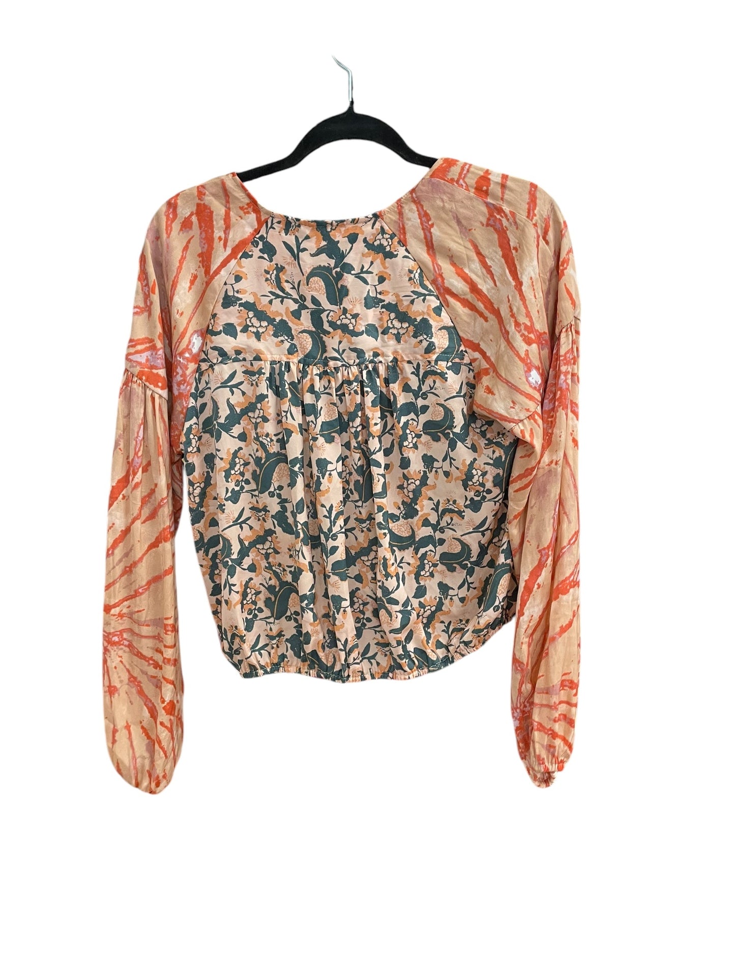 Top Long Sleeve By Free People In Orange, Size: M