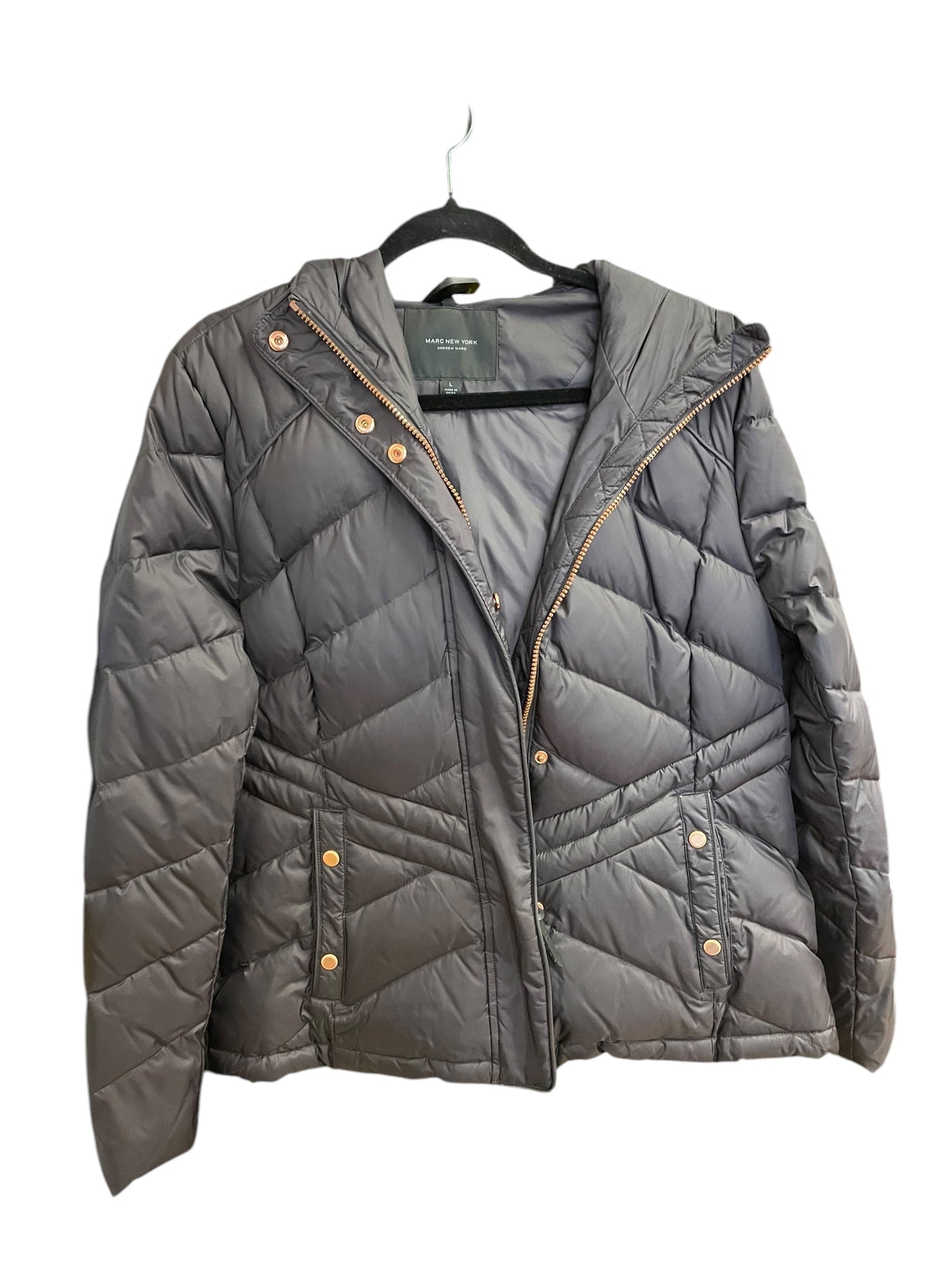 Jacket Puffer & Quilted By Marc New York In Black, Size: L