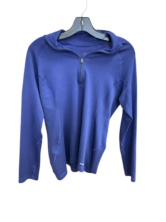 Athletic Top Long Sleeve Collar By Patagonia In Blue, Size: S