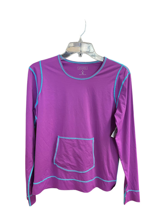 Athletic Top Long Sleeve Crewneck By Athleta In Purple, Size: M