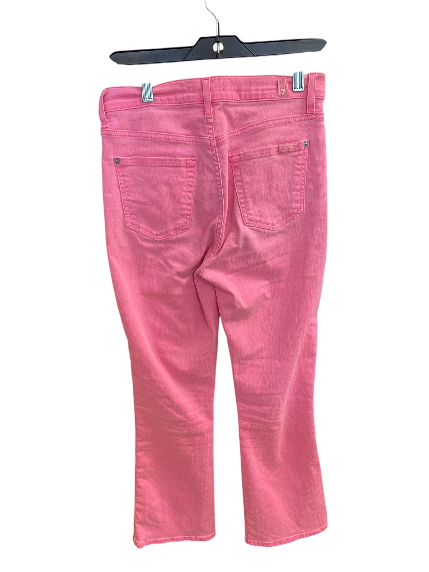 Jeans Straight By 7 For All Mankind In Pink Denim, Size: 2