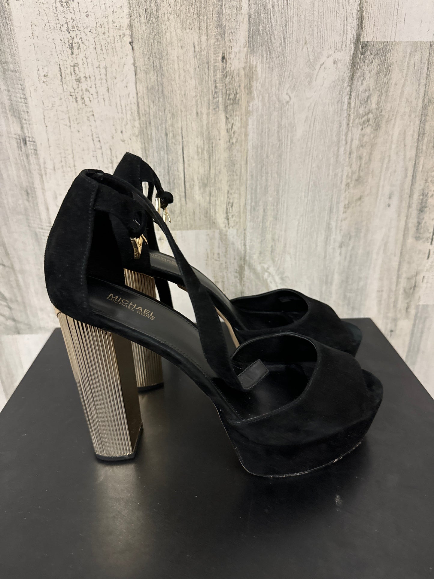 Black Shoes Heels Block Michael Kors, Size 10