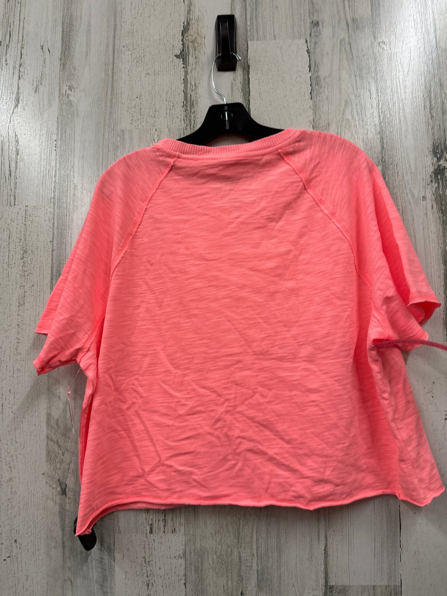 Pink Top Short Sleeve Pink, Size L