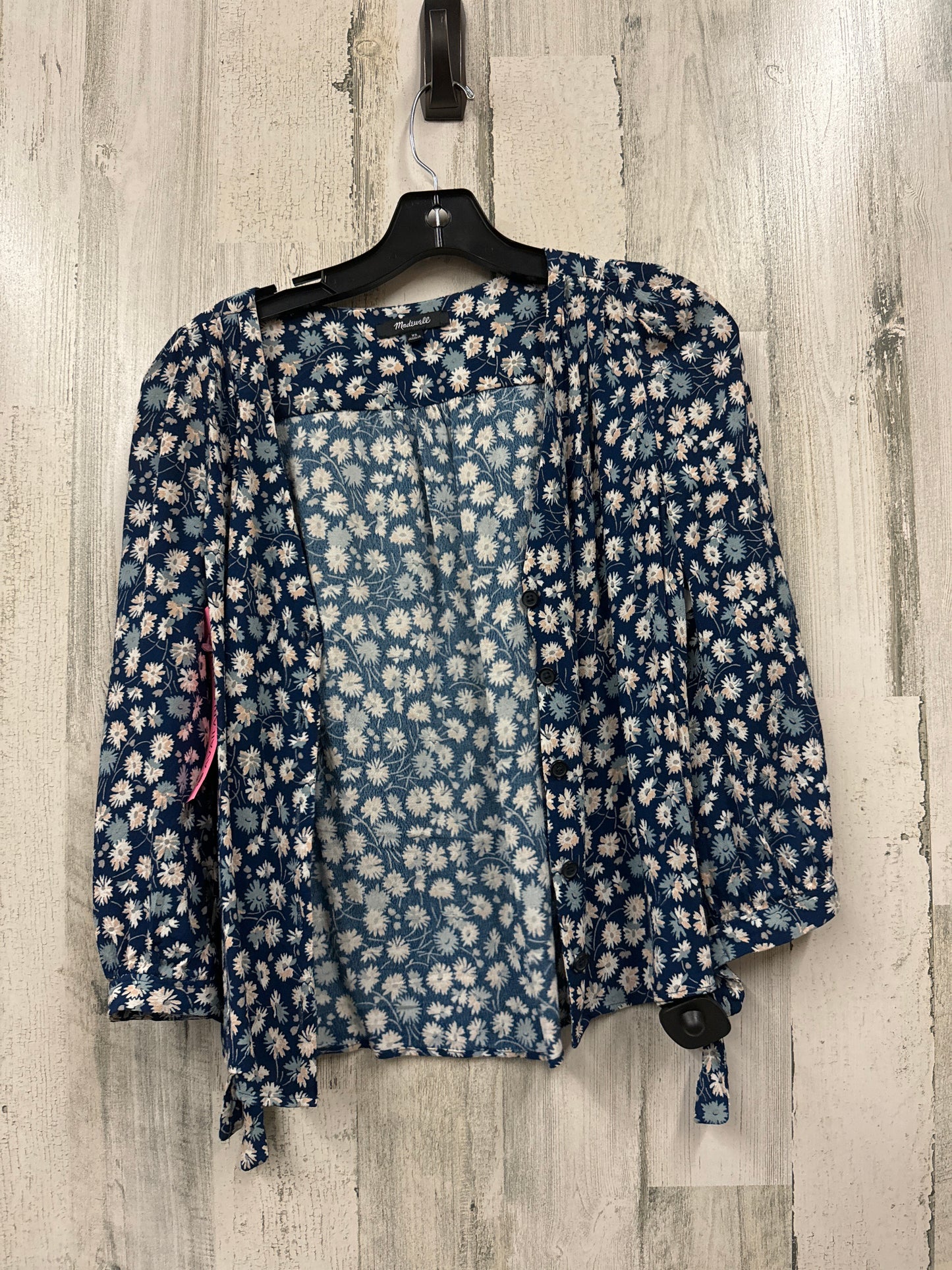 Blue Top Short Sleeve Madewell, Size Xs