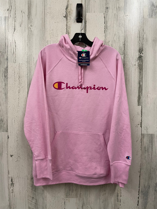 Sweatshirt Hoodie By Champion In Pink, Size: 2x