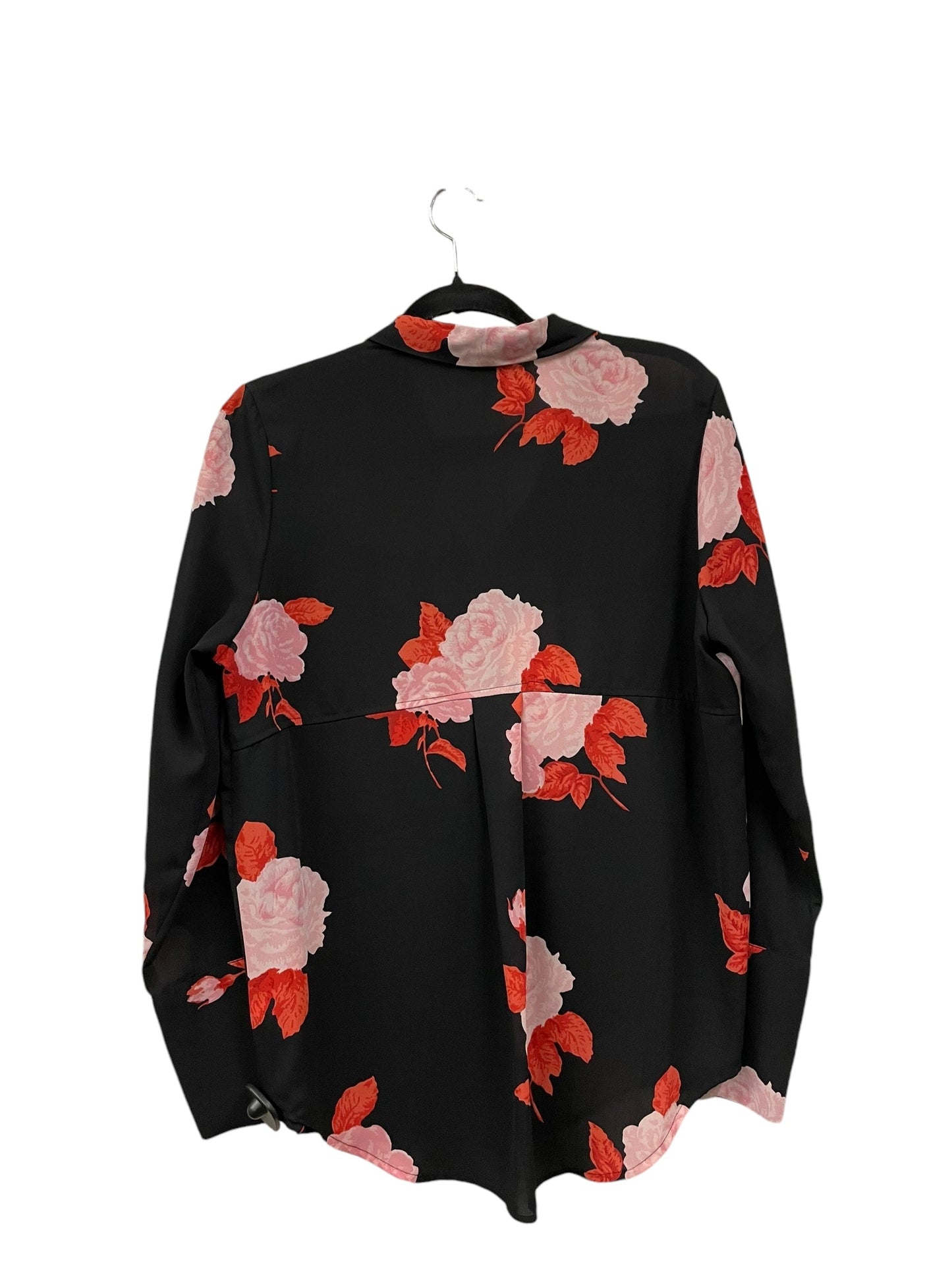 Top Long Sleeve By Who What Wear In Black, Size: M