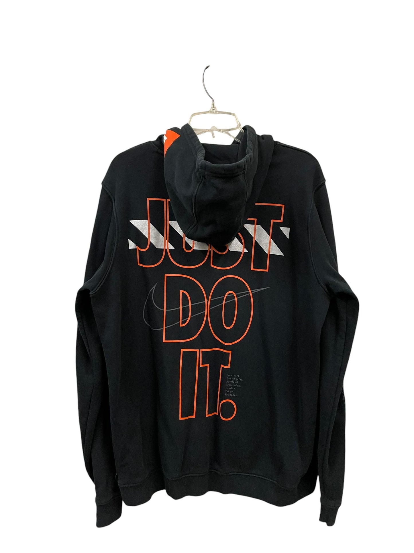 Athletic Sweatshirt Hoodie By Nike Apparel In Black, Size: L