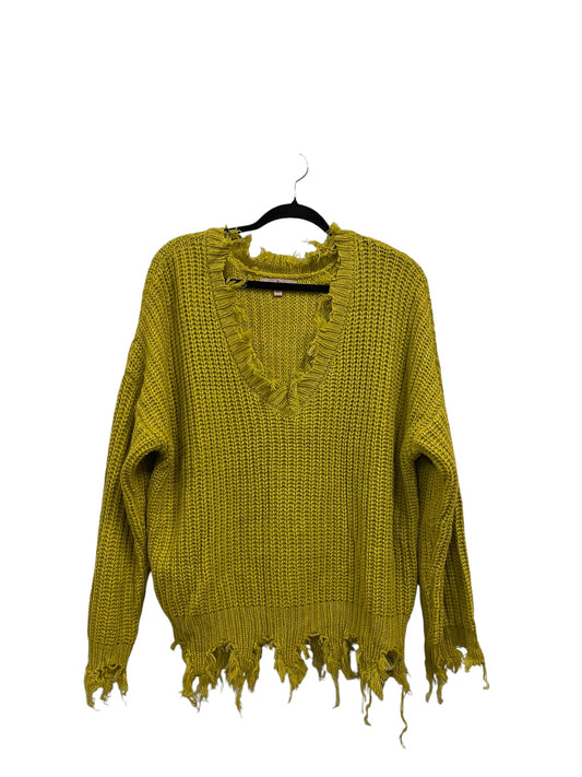 Sweater By Love Tree In Yellow, Size: 1x