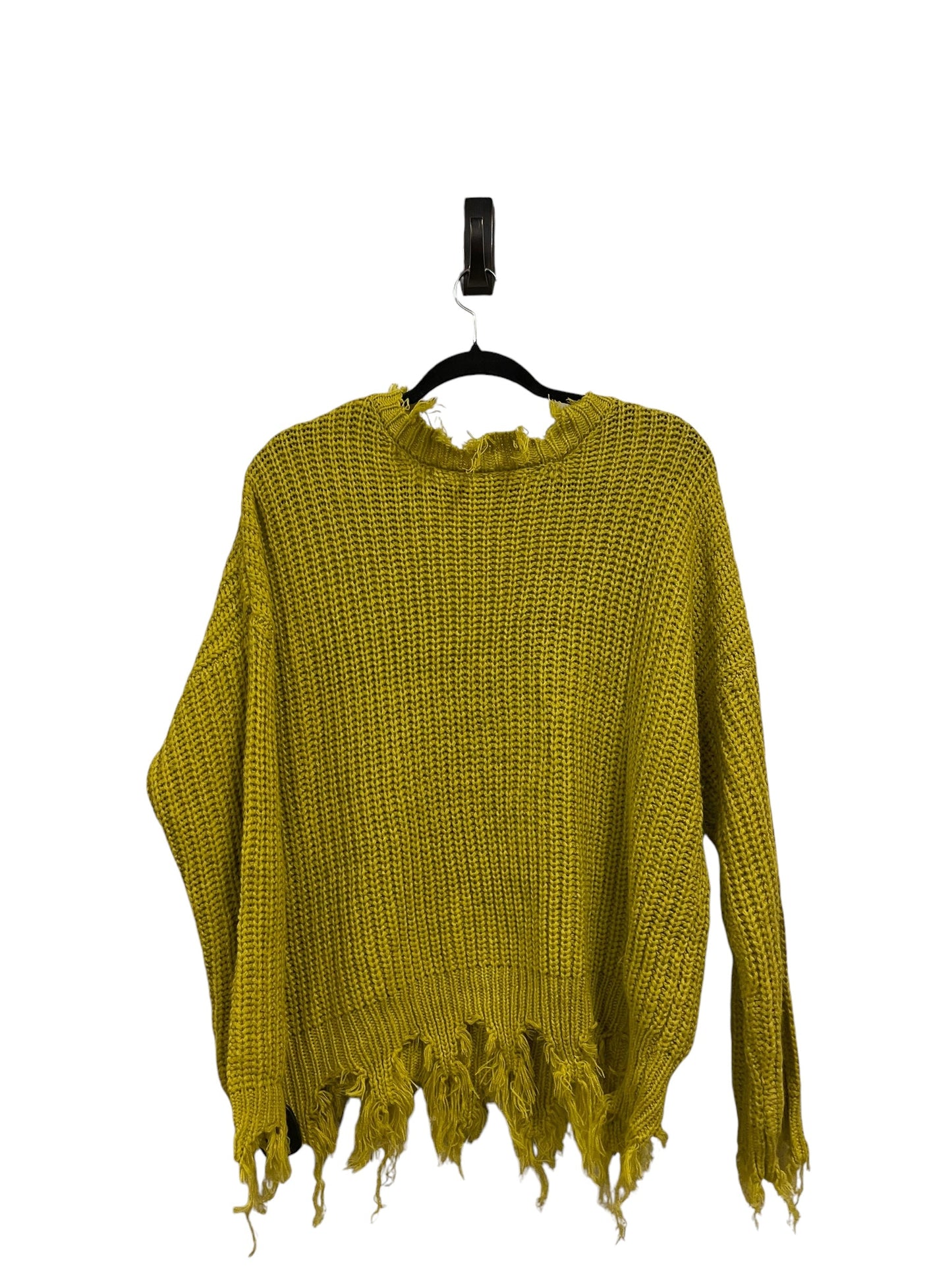 Sweater By Love Tree In Yellow, Size: 1x