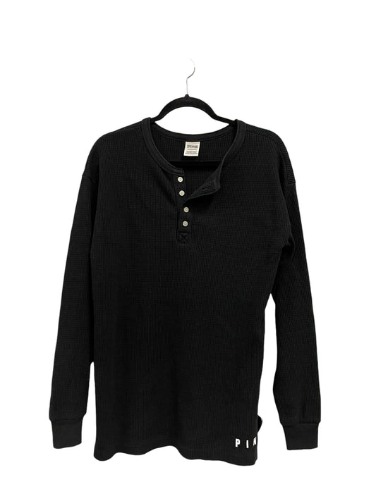 Top Long Sleeve By Pink In Black, Size: Xs