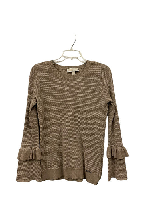 Top Long Sleeve By Michael Kors In Brown, Size: S