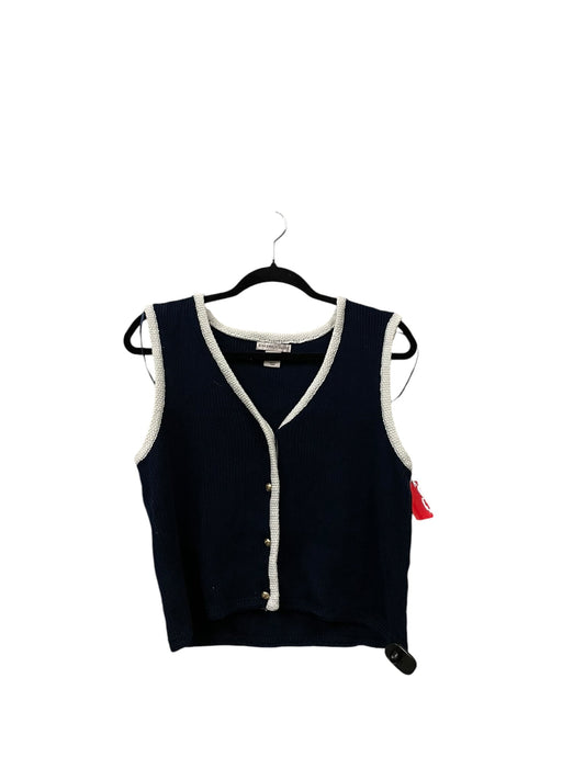 Vest Sweater By Clothes Mentor In Blue, Size: L