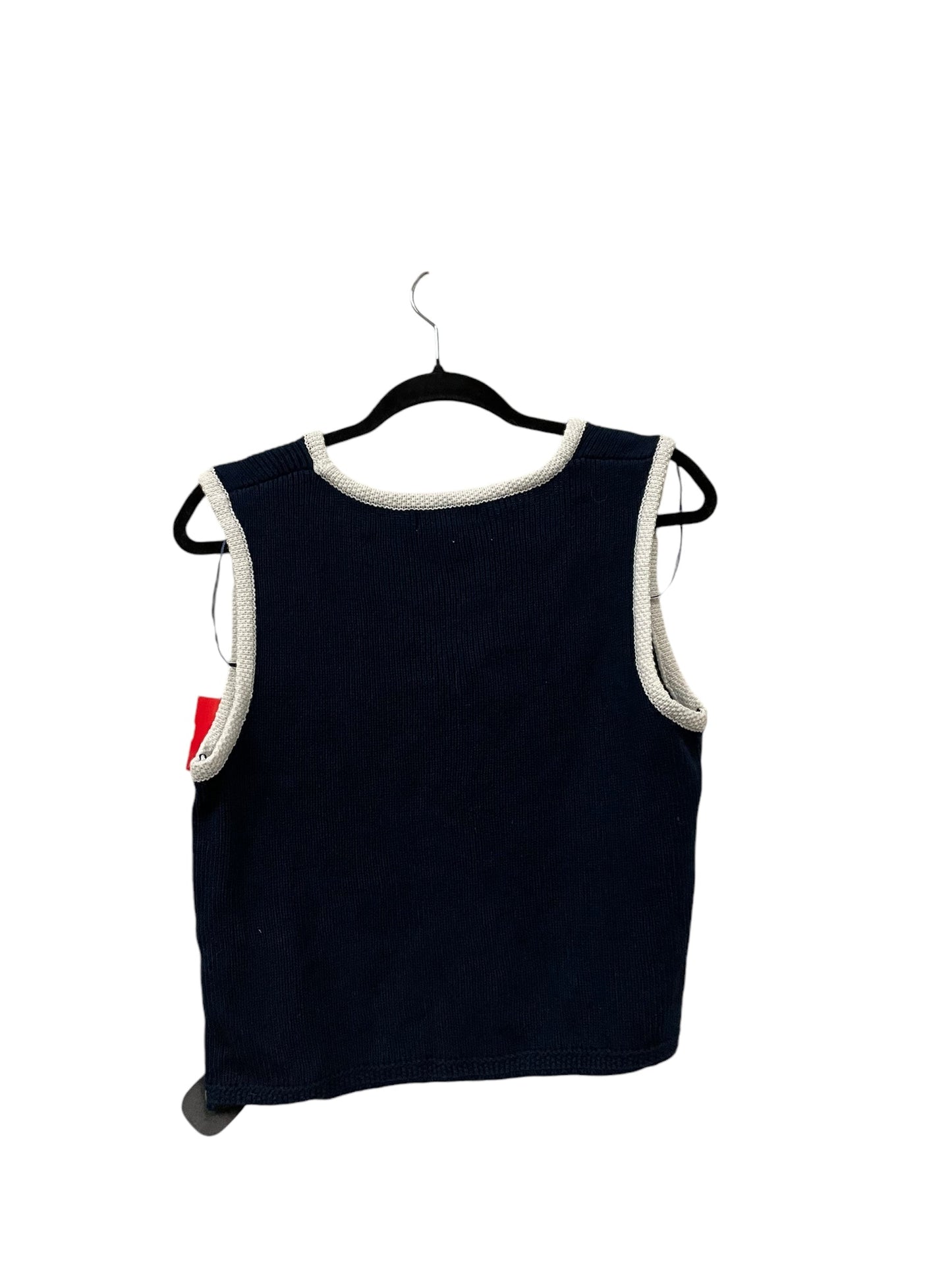 Vest Sweater By Clothes Mentor In Blue, Size: L