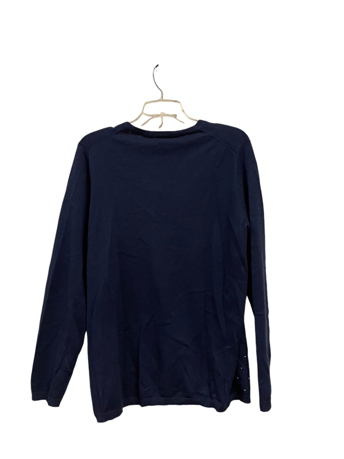 Top Long Sleeve By Tommy Hilfiger In Blue, Size: Xl