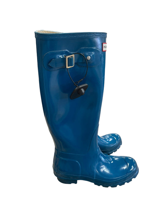 Boots Rain By Hunter In Blue, Size: 6