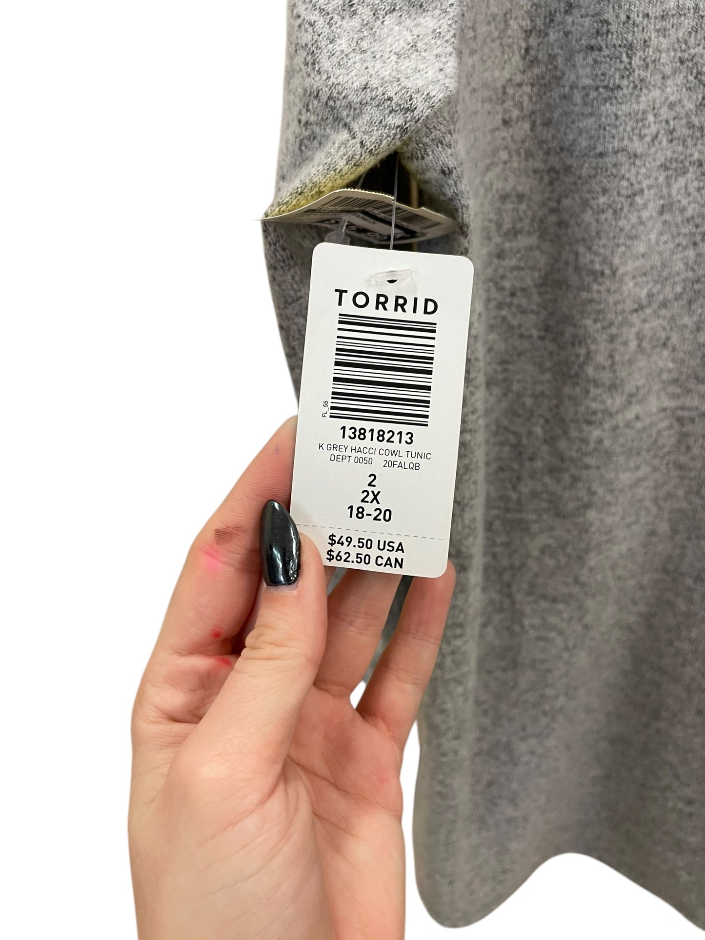 Sweatshirt Crewneck By Torrid In Grey, Size: 2x