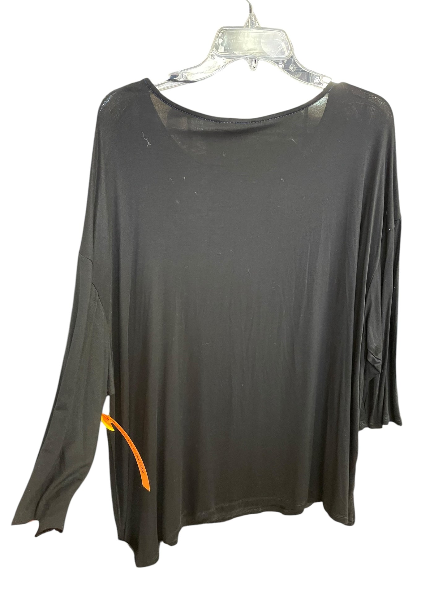 Top Long Sleeve By Cable And Gauge In Black, Size: 2x