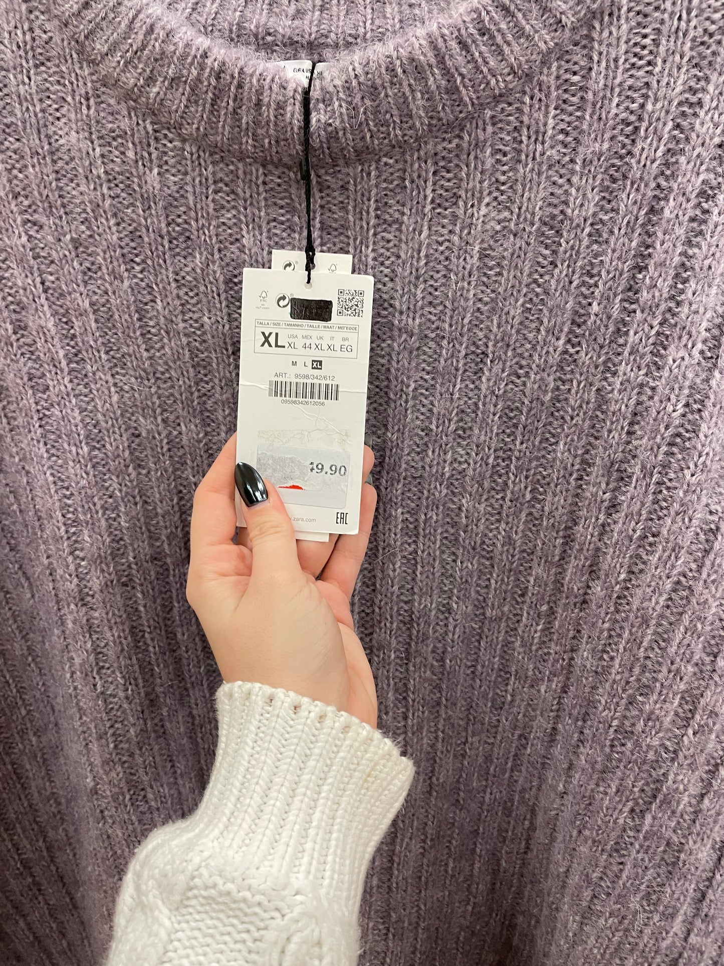 Sweater By Zara In Purple, Size: Xl