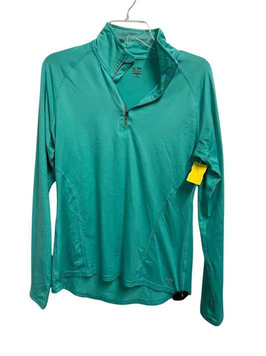 Athletic Top Long Sleeve Collar By Champion In Green, Size: S