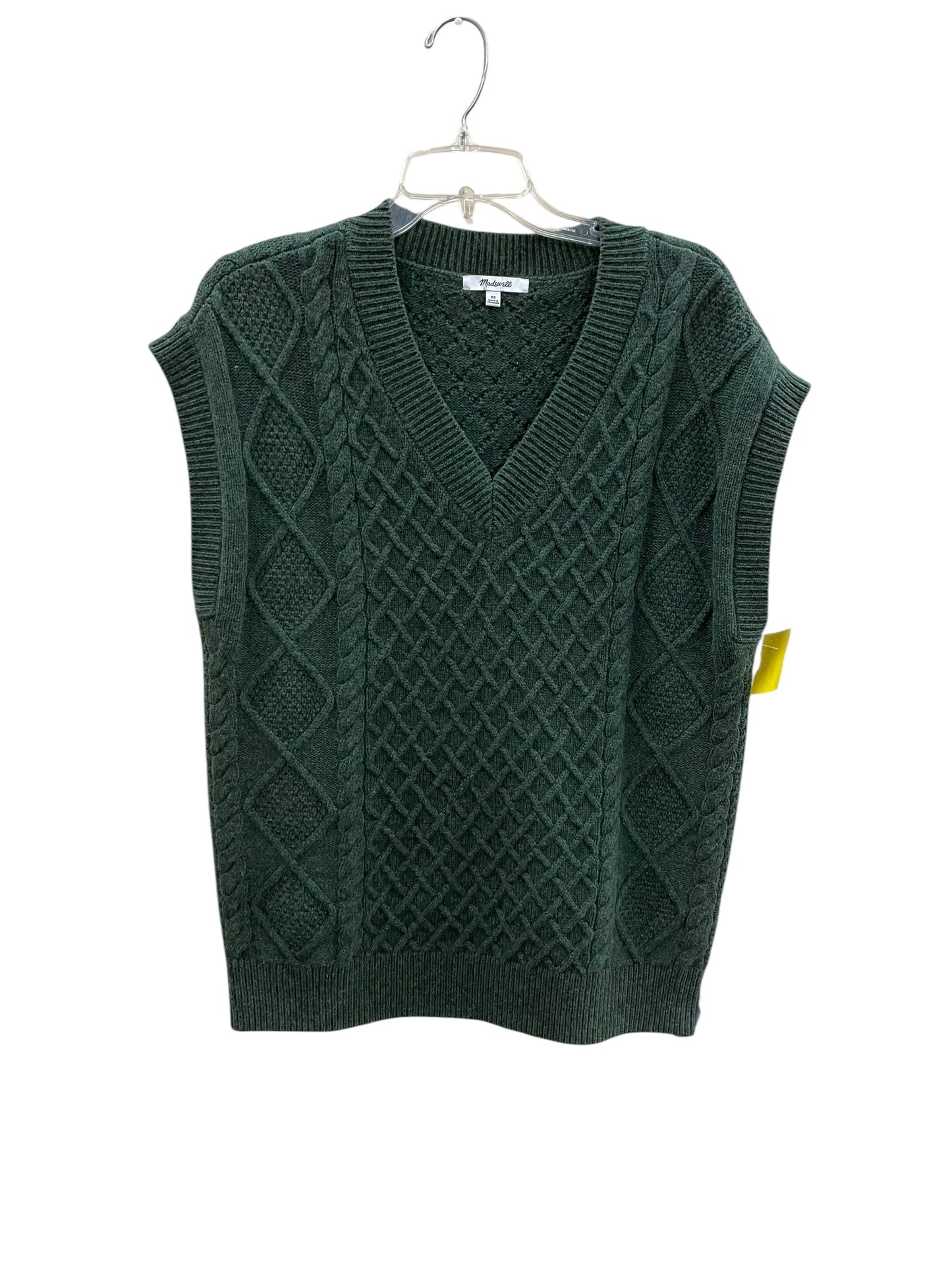 Vest Sweater By Madewell In Green, Size: Xs