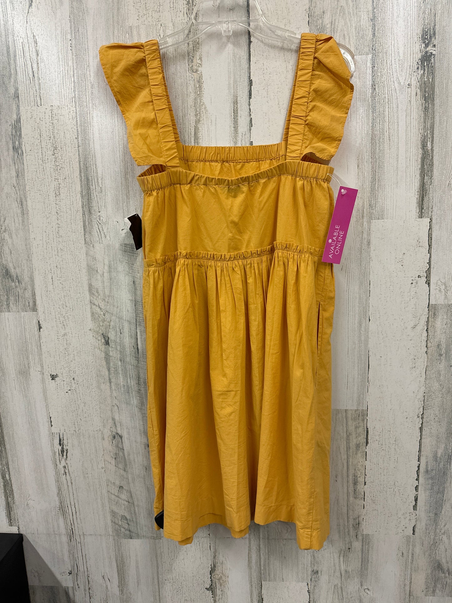 Yellow Dress Casual Short Madewell, Size S