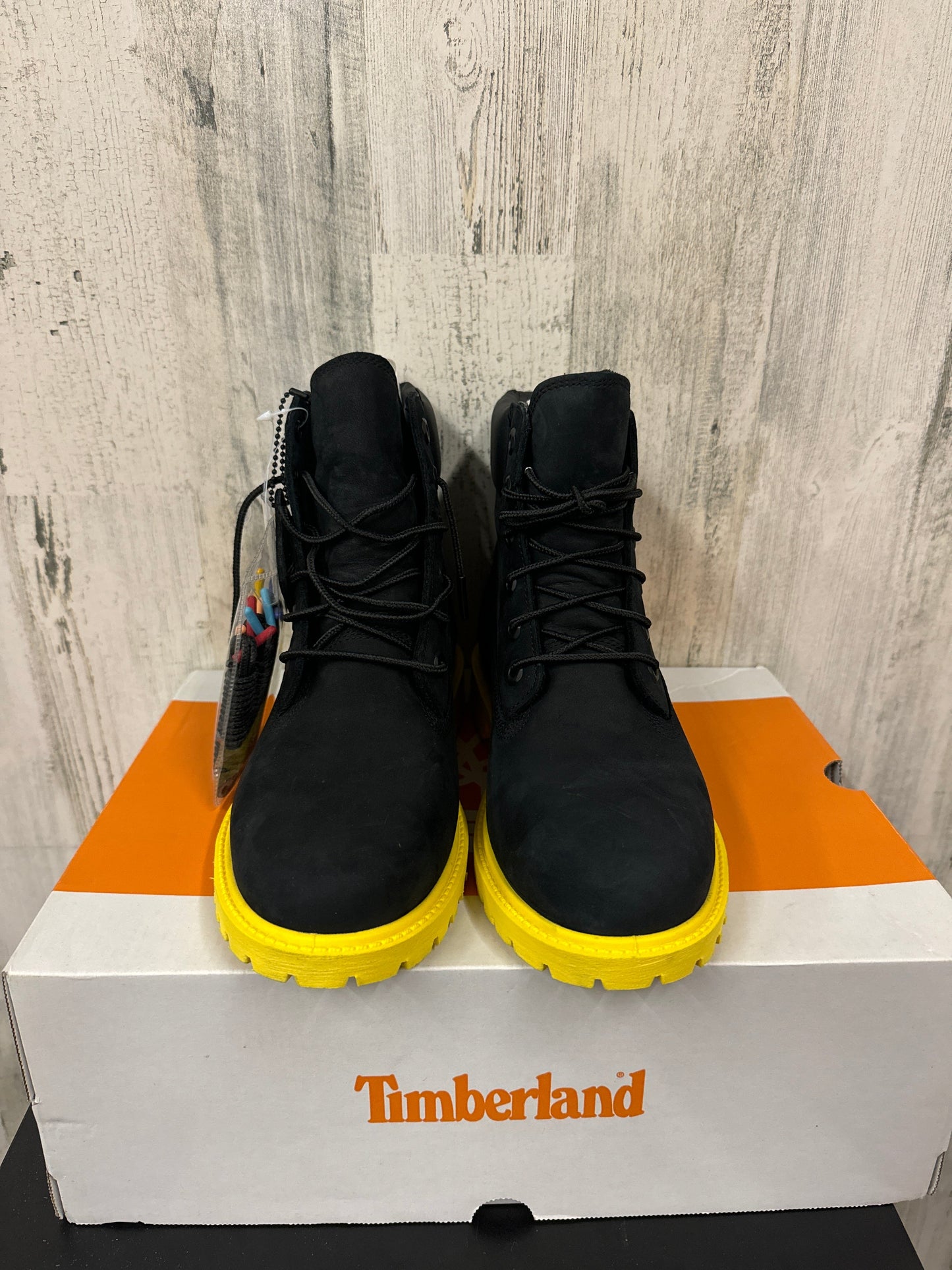 Black Boots Ankle Flats Timberland, Size 8.5