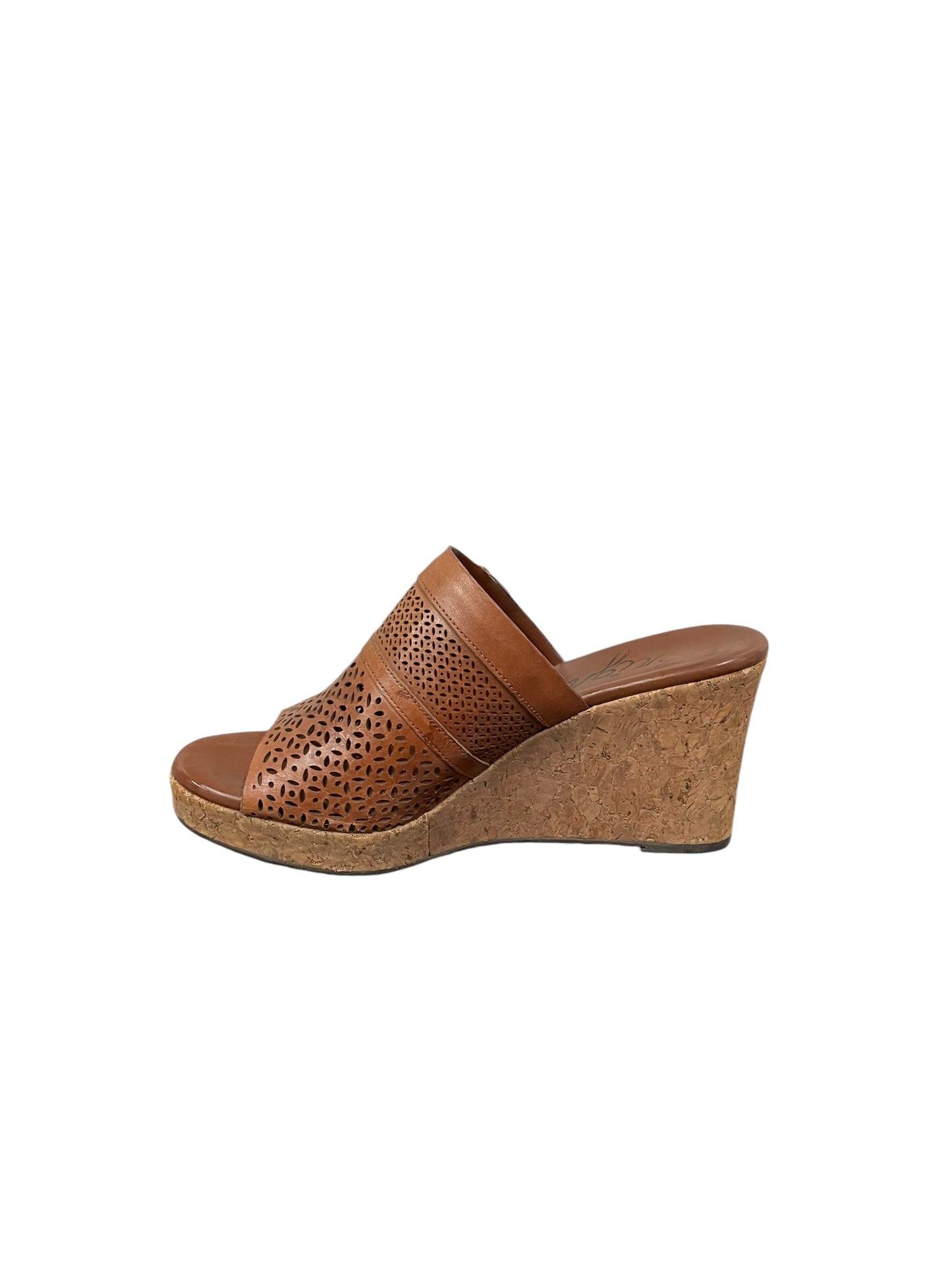 Sandals Heels Wedge By Brighton In Brown, Size: 7