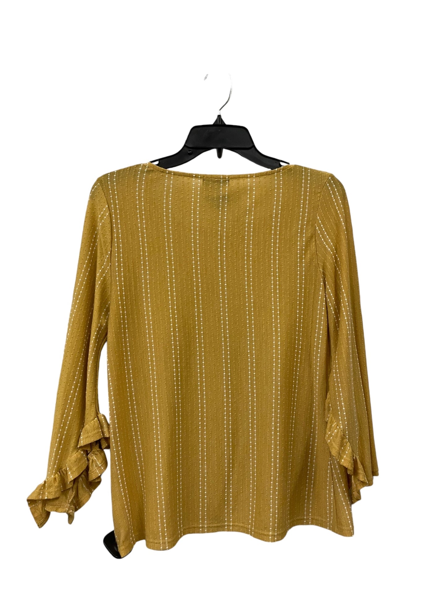 Top Long Sleeve By W5 In Yellow, Size: S