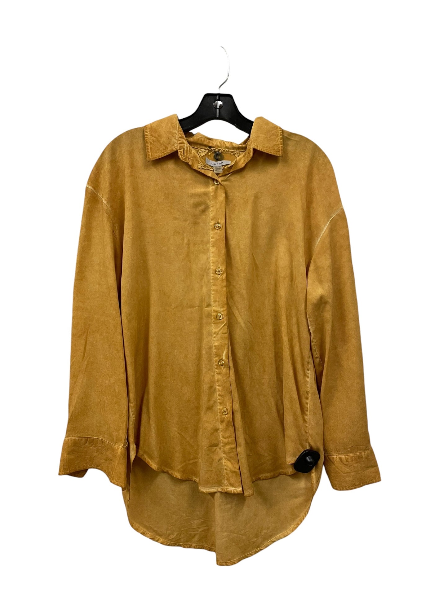 Top Long Sleeve By Cupio In Yellow, Size: S