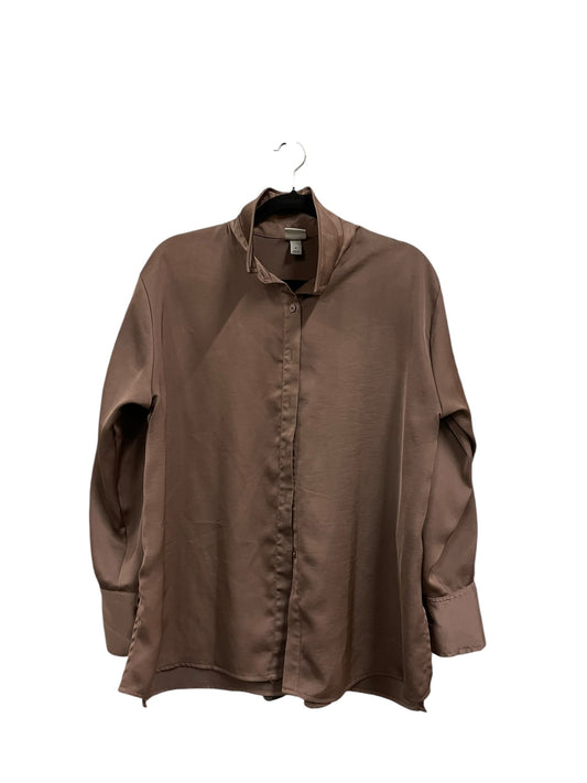 Top Long Sleeve By A New Day In Bronze, Size: M