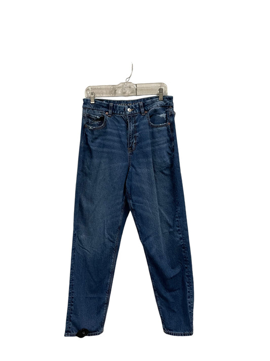 Jeans Straight By American Eagle In Blue Denim, Size: 12