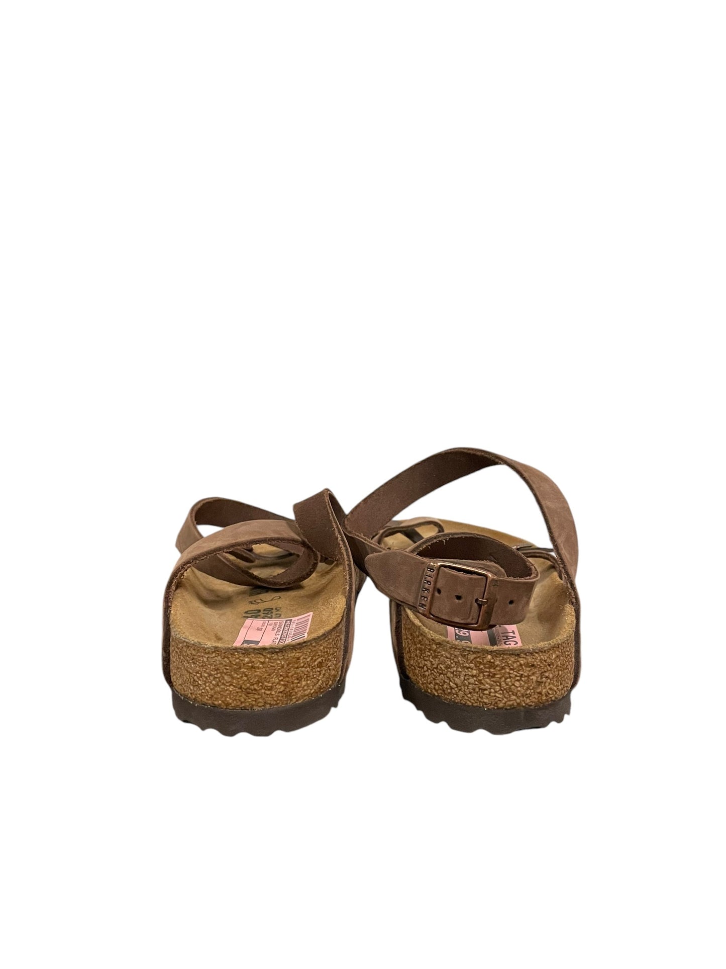 Sandals Flats By Birkenstock In Brown, Size: 10