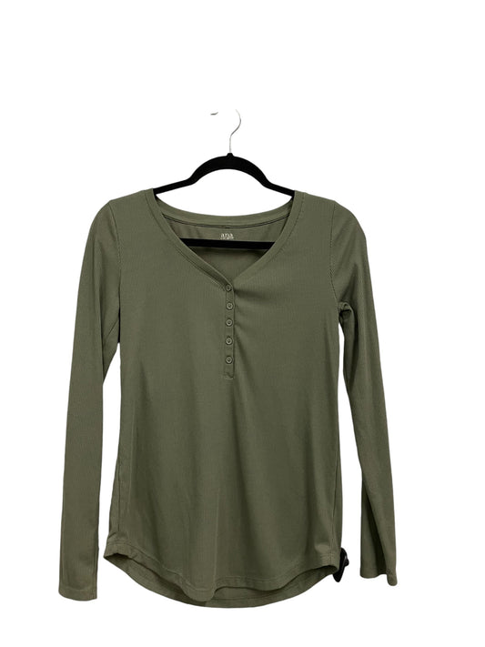 Top Long Sleeve Basic By Ana In Green, Size: S