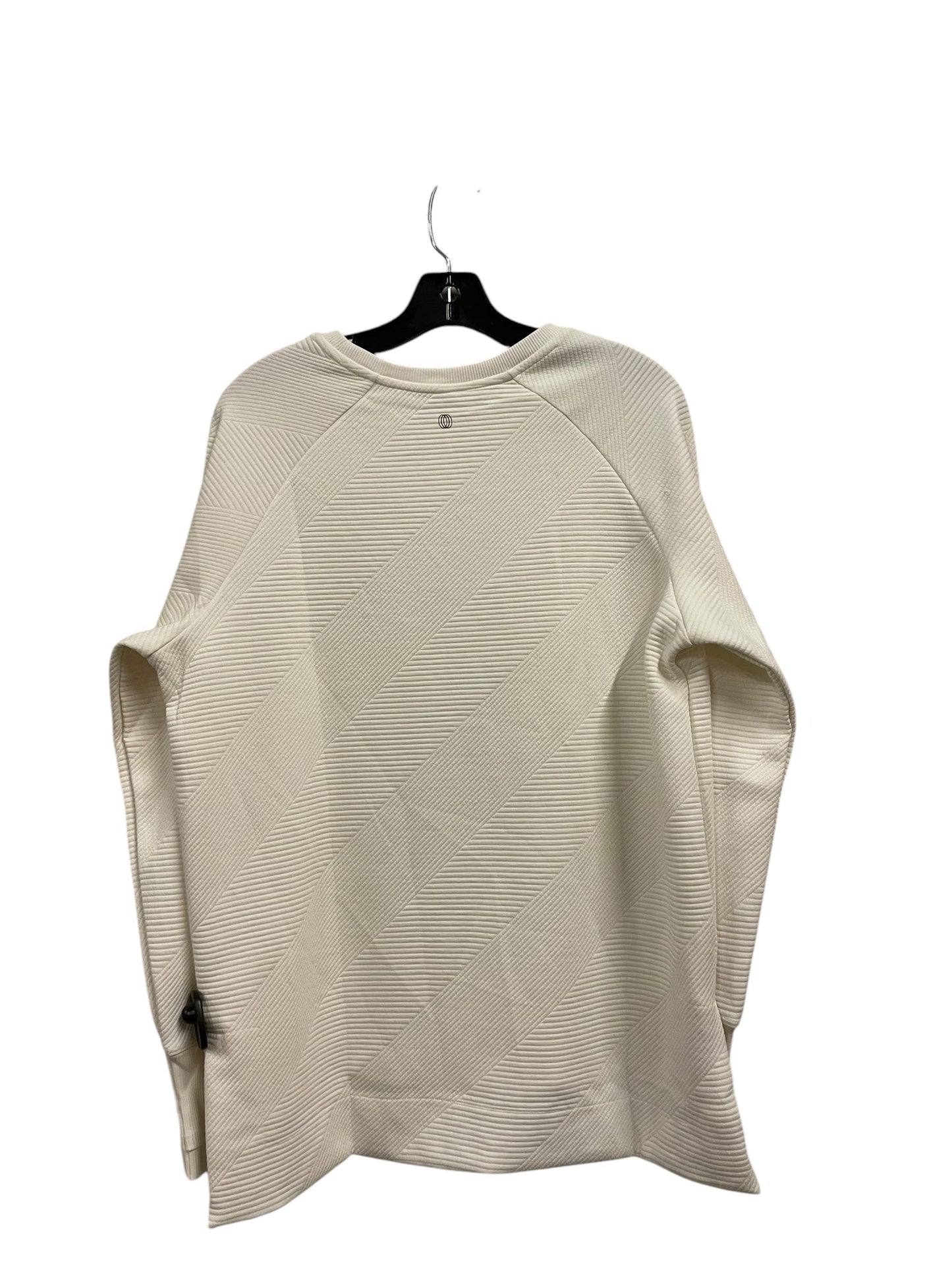 Athletic Top Long Sleeve Crewneck By Balance Collection In White, Size: L