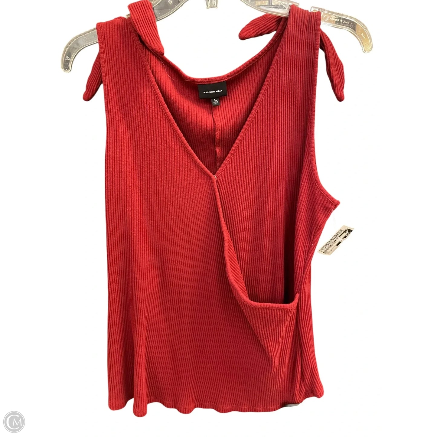 Top Sleeveless Basic By Who What Wear In Red, Size: Xl