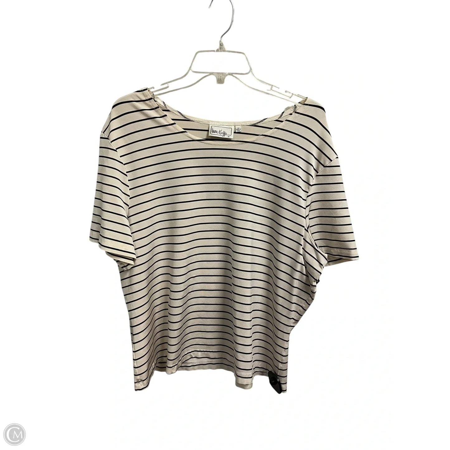 Top Short Sleeve By Clothes Mentor In Striped Pattern, Size: 3x