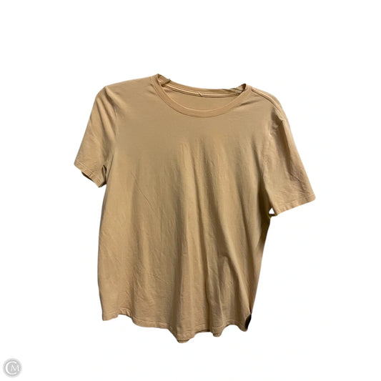 Athletic Top Short Sleeve By Lululemon In Orange, Size: 10