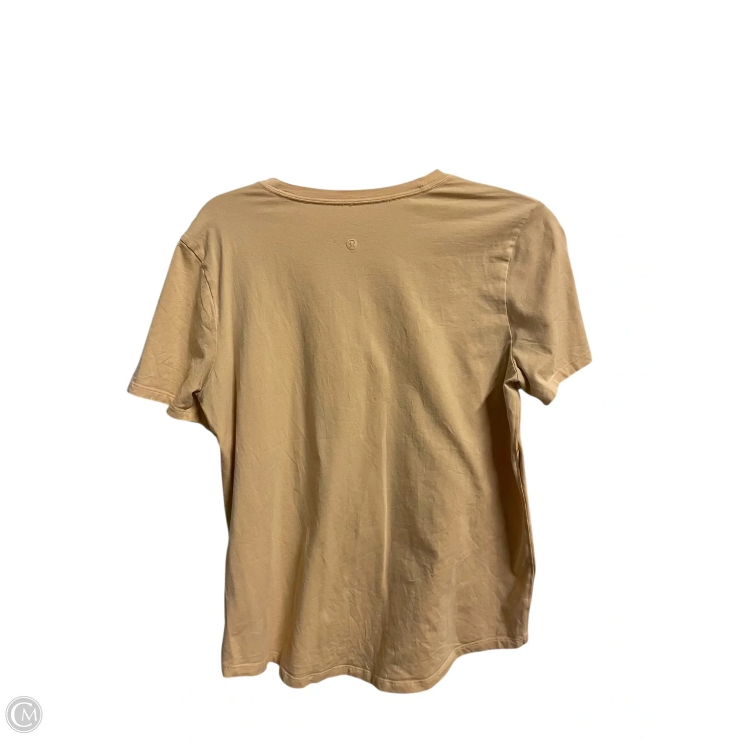 Athletic Top Short Sleeve By Lululemon In Orange, Size: 10