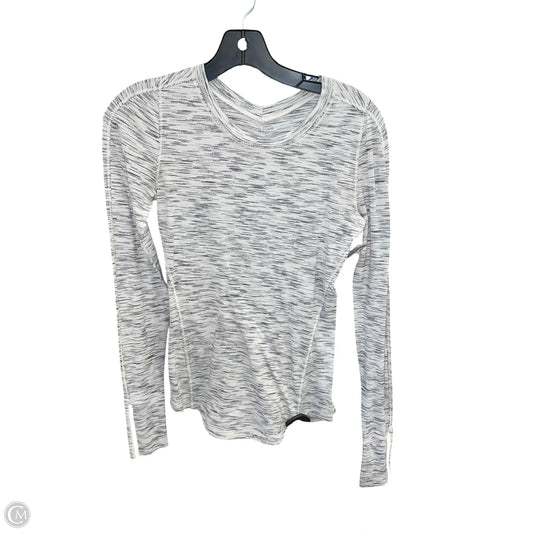Athletic Top Long Sleeve Crewneck By Lululemon In Grey, Size: S