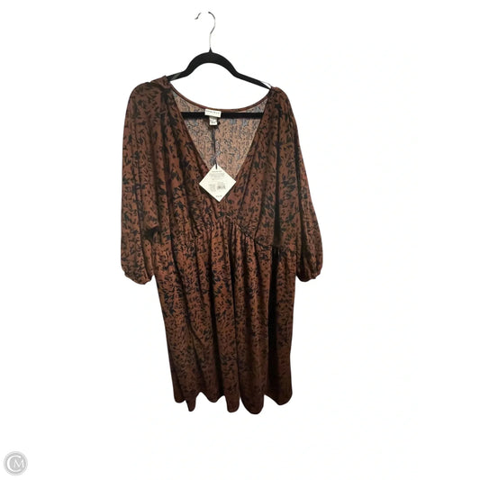 Dress Casual Short By Ava & Viv In Bronze, Size: 3x