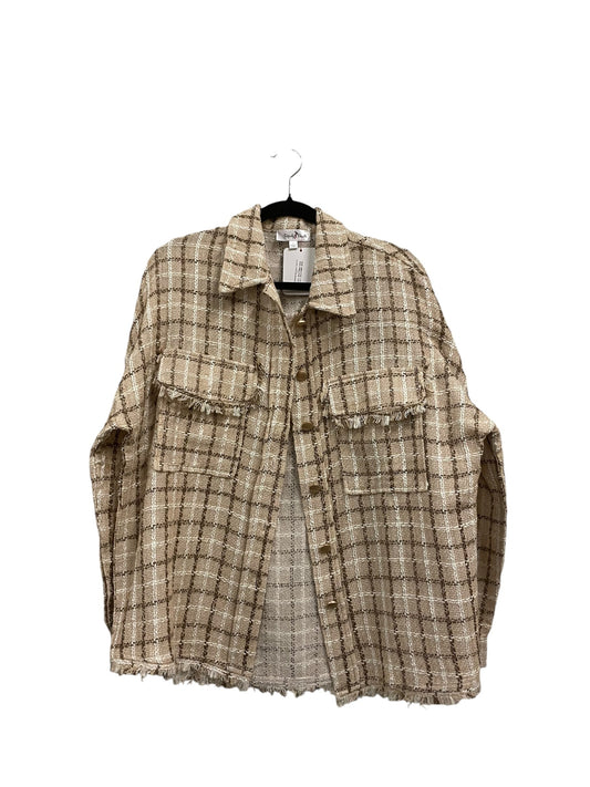 Jacket Fleece By Clothes Mentor In Plaid, Size: L