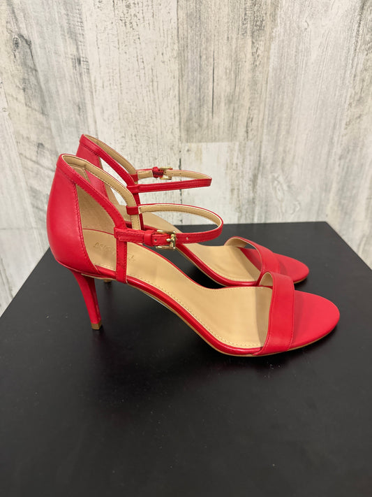 Red Shoes Heels Kitten Michael Kors, Size 9