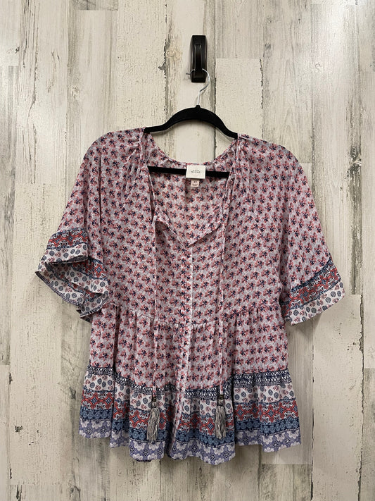 Top Short Sleeve By Knox Rose In Purple, Size: Xs