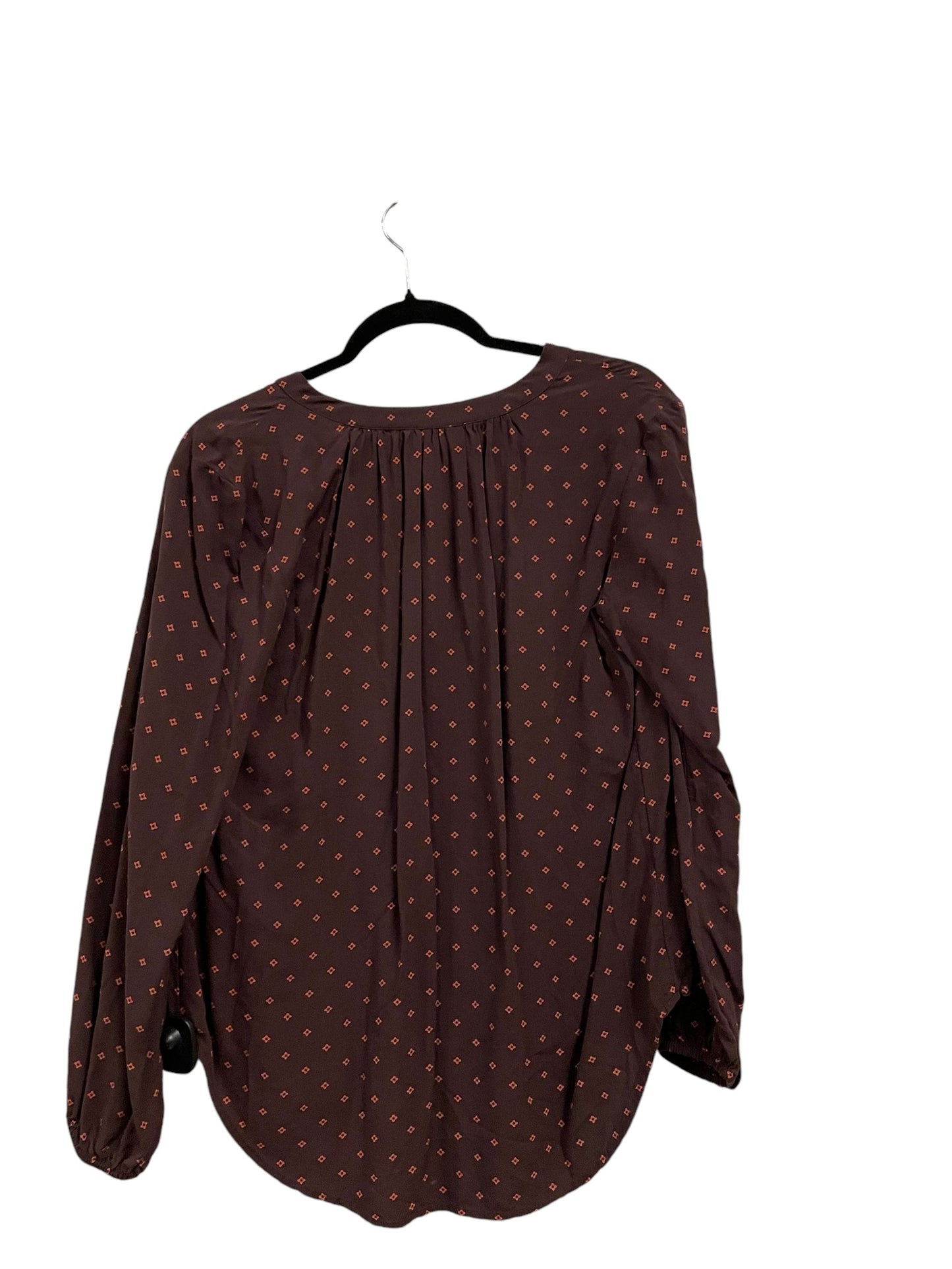 Top Long Sleeve By Loft In Brown, Size: S