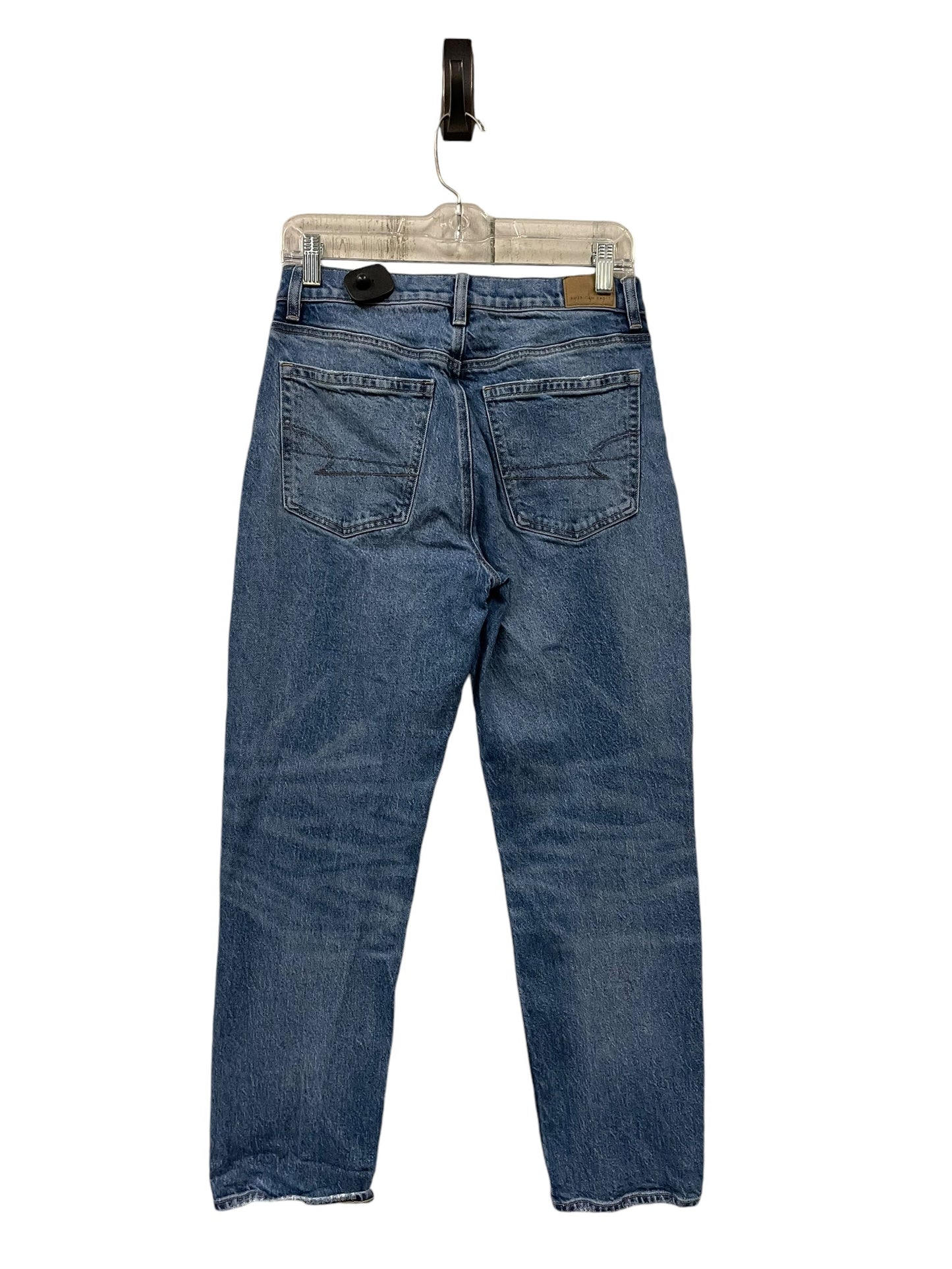 Jeans Straight By American Eagle In Blue Denim, Size: 2