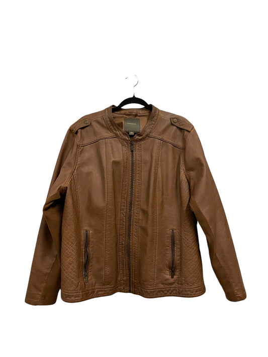 Jacket Leather By Maurices In Brown, Size: 2x