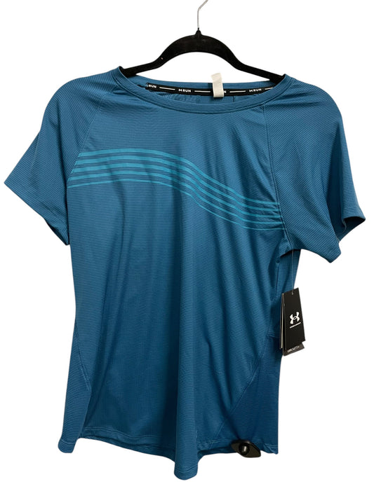 Athletic Top Short Sleeve By Under Armour In Blue, Size: M