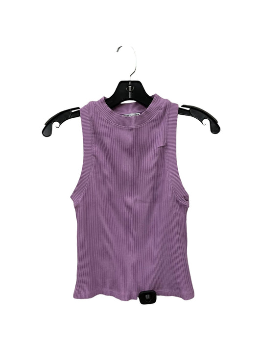 Top Sleeveless Basic By Zara In Purple, Size: S