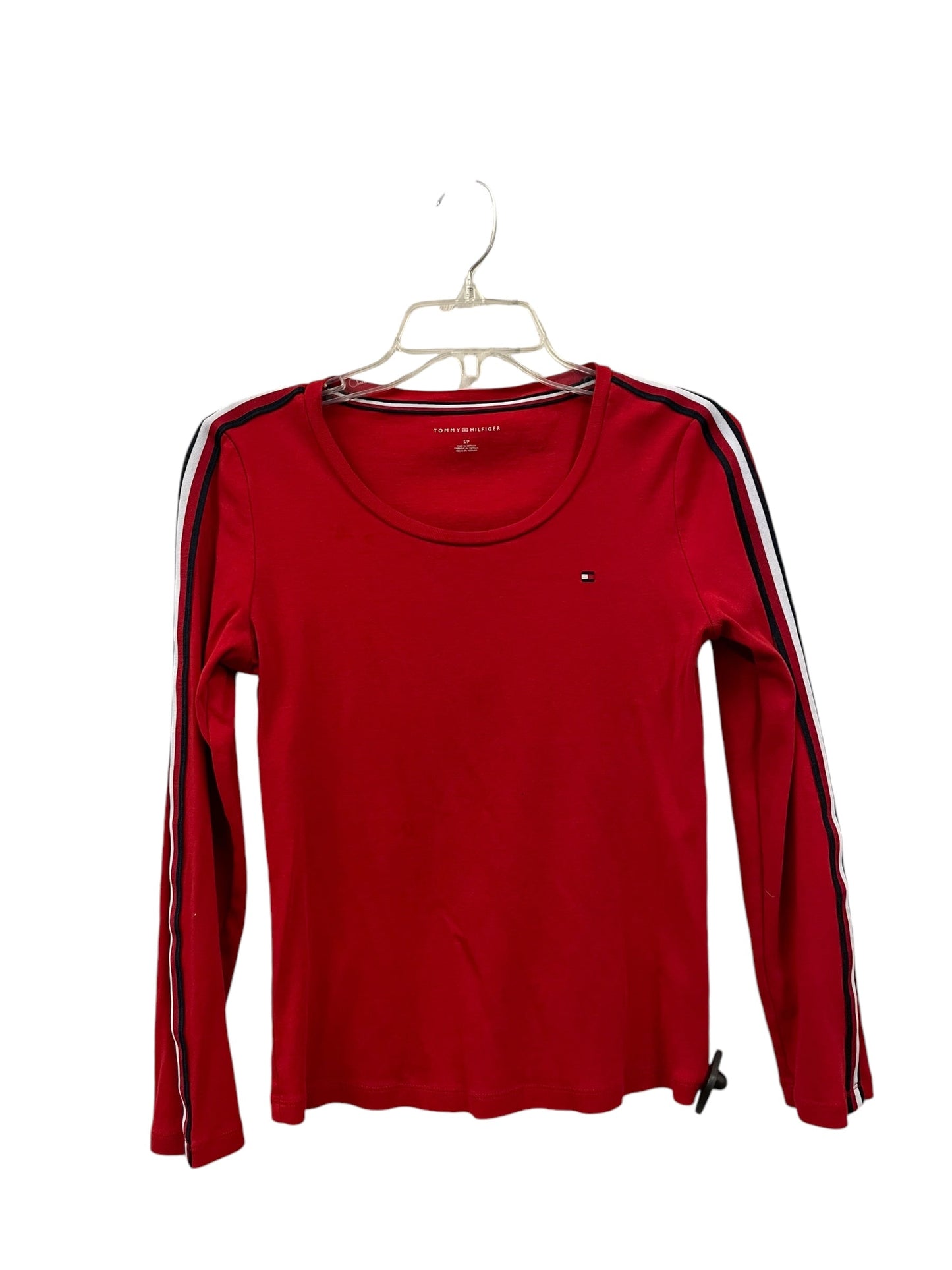 Top Long Sleeve By Tommy Hilfiger In Red, Size: S