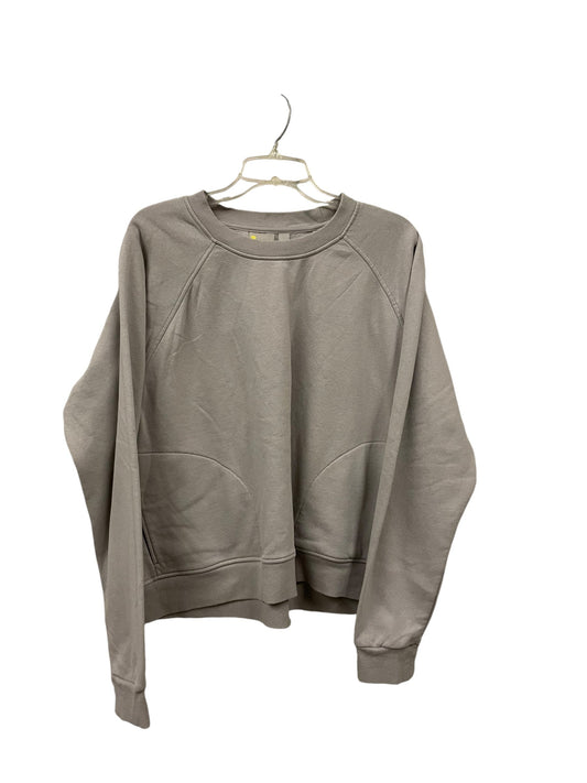 Athletic Sweatshirt Collar By Zella In Grey, Size: Xl